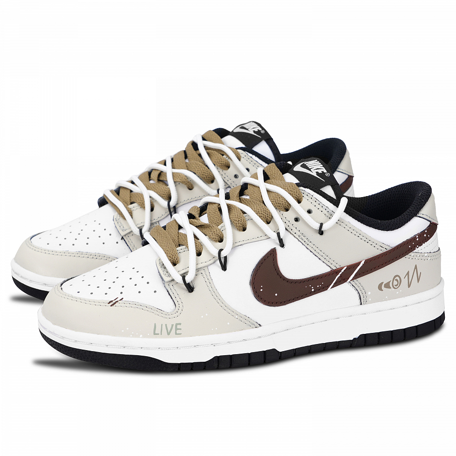 Nike Dunk Black White, American Reporting Black Shoe Box Abrasion Resistant Low top Skateboard Shoes Unisex Beige купить в интернет-магазине Yoocart с быстрой доставкой по России.