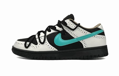 Nike Dunk Slip-Resistant Breathable Low-Top Skateboard Shoes Unisex Black White