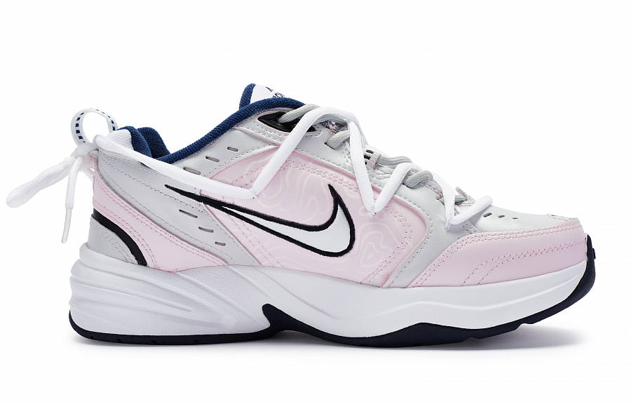 Nike Air Monarch 4 Slip Resistant Low Top Chunky Sneakers Unisex Pink Silver White купить в интернет-магазине Yoocart с быстрой доставкой по России.