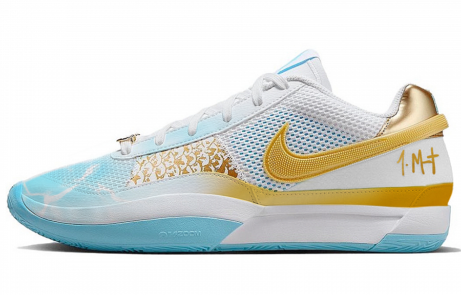 Nike Ja 1 Slip Resistant, Abrasion Resistant, Breathable Low top Basketball Shoes Men's Blue White Yellow купить в интернет-магазине Yoocart с быстрой доставкой по России.