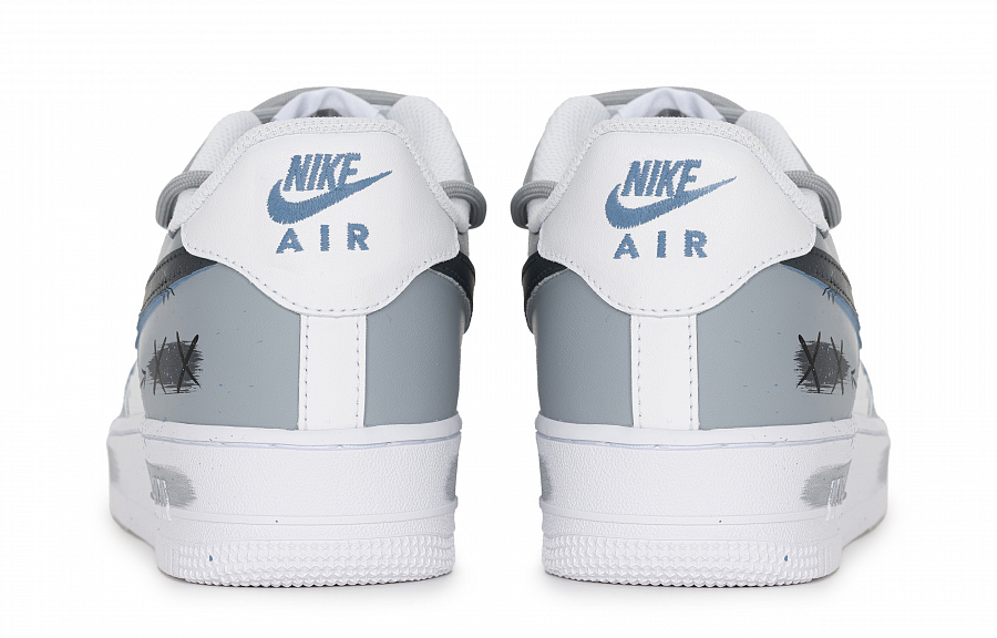 Nike Air Force 1 Slip Resistant, Abrasion Resistant, Lightweight Low top Skateboard Shoes Unisex Gray Blue купить в интернет-магазине Yoocart с быстрой доставкой по России.