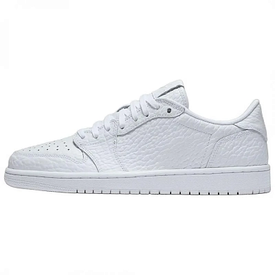 Jordan Air Jordan 1 Slip Resistant Abrasion Resistant Low top Vintage Basketball Shoes Men's White 2025 Edition