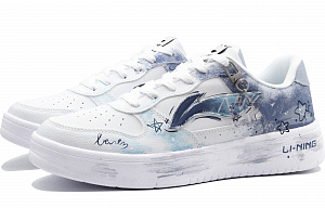 LiNing Slip-Resistant Cushioning Low-Top Skateboard Shoes Men's Gray Blue 2 4256134