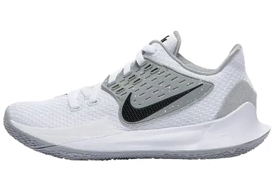 Nike Kyrie Low 2 Cushioning Anti-Slip And Wear-Resistant Breathable Coverage Mid-Top Basketball Shoes Unisex Gray White
