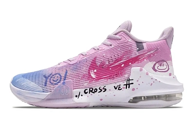 Nike Air Max Impact 3 Slip Resistant Abrasion Resistant Mid top Basketball Shoes Unisex Pink Blue