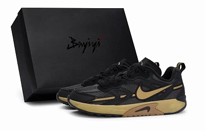 Nike Jam Series Anti-Slip Wear-Resistant Low-Top Casual Shoes Women's Black Brown Yellow