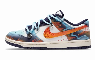 Nike Dunk Ancient Red Emperor Zhurong Slip-Resistant Low-Top Skateboard Shoes Men's Red Blue Black
