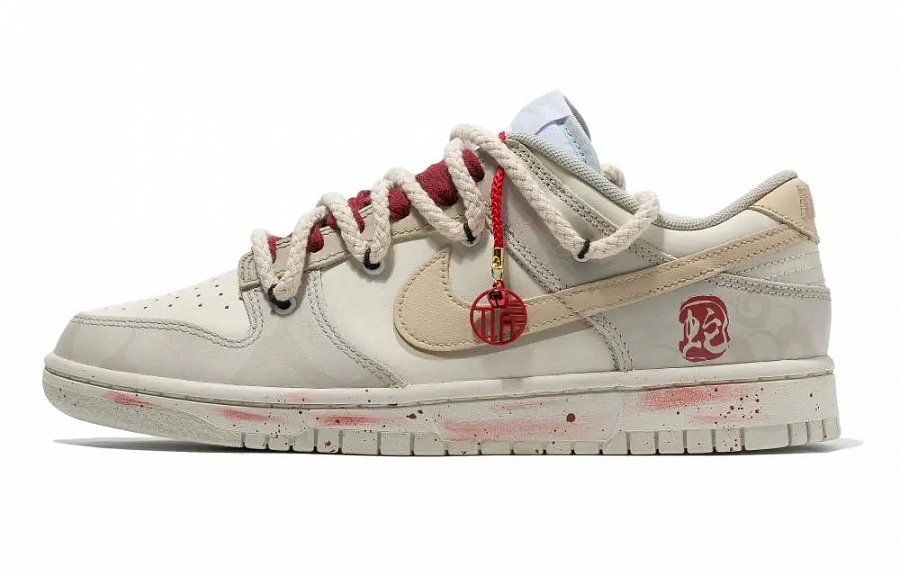 Nike Dunk Skateboard Shoes Unisex Low top Beige/White/Red купить в интернет-магазине Yoocart с быстрой доставкой по России.