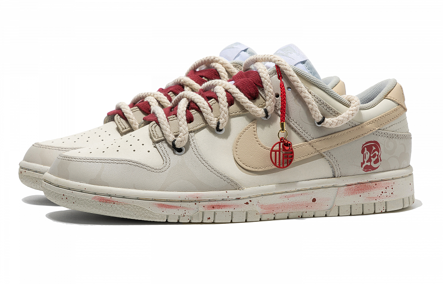 Nike Dunk Skateboard Shoes Unisex Low top Beige/White/Red купить в интернет-магазине Yoocart с быстрой доставкой по России.