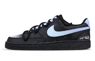 Nike Court Vision Low Slip Resistant, Abrasion Resistant, And Balanced Low top Skateboard Shoes Unisex Black Blue