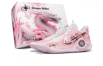 Nike KD Trey 5 IX Vintage Basketball Shoes Unisex Mid top Pink/Black/White