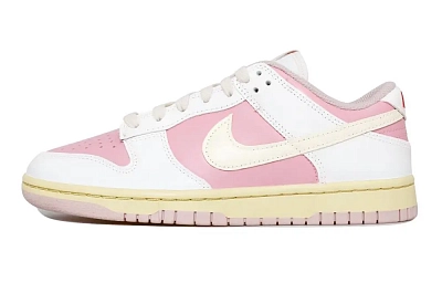 Nike Dunk Men's Pink Wear-Resistant Slip-Resistant Low-Top Skateboard Shoes Women's White Pink