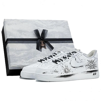 Nike Air Force 1 Sunlight Warrant, Box Included Abrasion Resistant Low Top Skateboard Shoes Unisex White