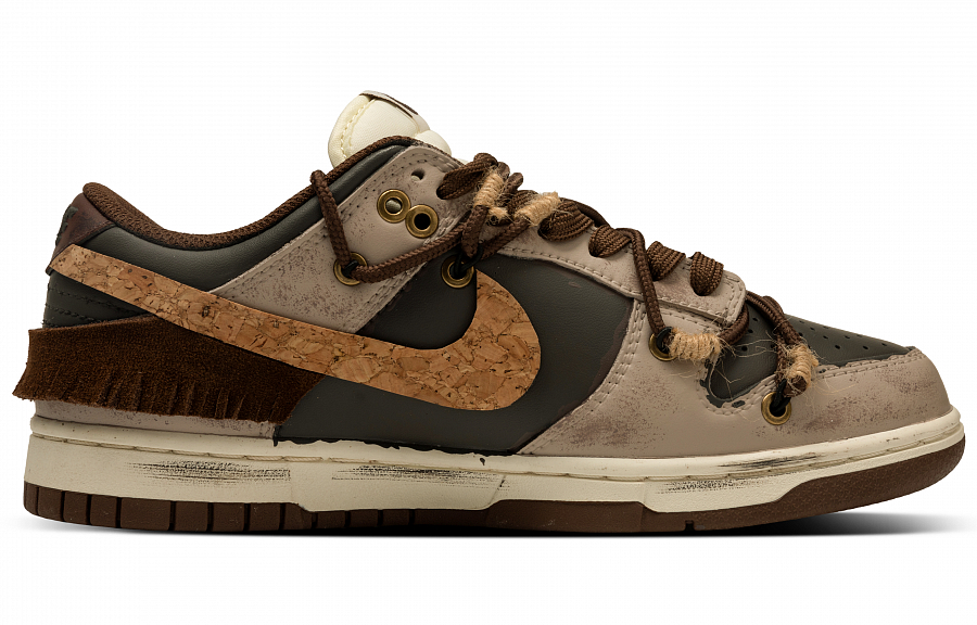 Nike Dunk Slip Resistant Abrasion Resistant Low top Skateboard Shoes Women's Brown Black купить в интернет-магазине Yoocart с быстрой доставкой по России.