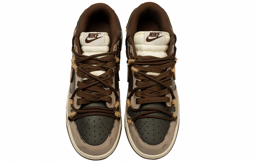 Nike Dunk Slip Resistant Abrasion Resistant Low top Skateboard Shoes Women's Brown Black купить в интернет-магазине Yoocart с быстрой доставкой по России.
