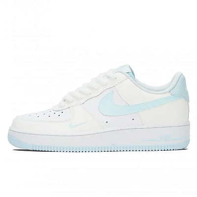 Nike Air Force 1 Slip Resistant, Abrasion Resistant, Breathable Low Top Skateboard Shoes Women's Yellow White Blue