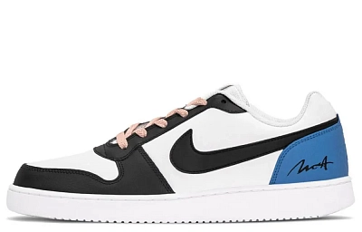 Nike EBERNON Abrasion Resistant Cushioning Breathable Low top Skateboard Shoes Men's Black Blue