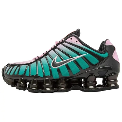 Nike Shox TL Series Slip Resistant Abrasion Resistant Low top Running Shoes Women's Green Pink