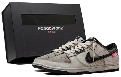 Nike Dunk Magnetic Echoes Abrasion Resistant Low Top Skateboard Shoes Men's Beige Gray