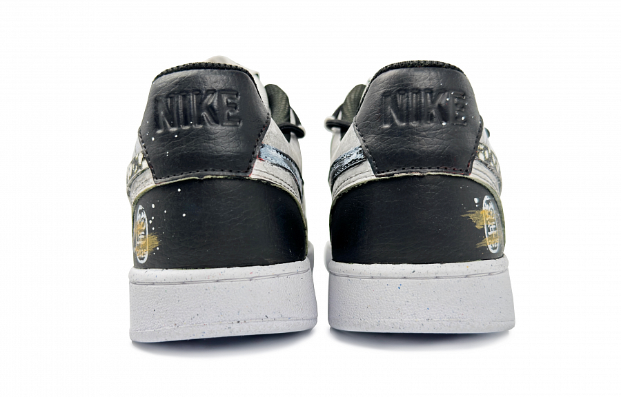Nike Court Vision 1 Anti-Slip Wear-Resistant Low-Top Skateboard Shoes Men's Black White купить в интернет-магазине Yoocart с быстрой доставкой по России.