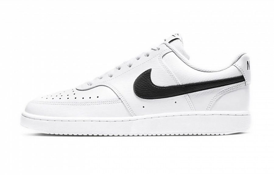 Nike Court Vision 1 Anti-Slip Wear-Resistant Low-Top Skateboard Shoes Men's Black White купить в интернет-магазине Yoocart с быстрой доставкой по России.