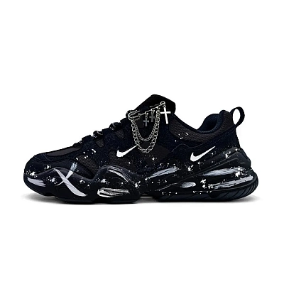 Nike Tech Hera Wear resistant And Lightweight Low Top Casual Shoes Unisex Black White