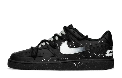 Nike Court Vision Low Skateboard Shoes Unisex Low top Black/White