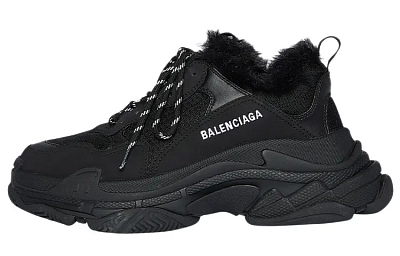 Balenciaga Triple S Fake Fur Black