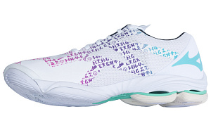 Mizuno Wave Lightning Z7 Slip Resistant Abrasion Resistant Low top Volleyball Shoes Unisex White Purple 1 4273568