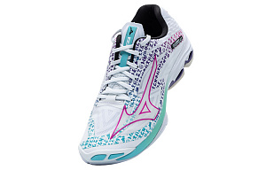 Mizuno Wave Lightning Z7 Slip Resistant Abrasion Resistant Low top Volleyball Shoes Unisex White Purple 2 4273569
