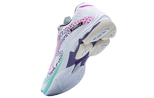 Mizuno Wave Lightning Z7 Slip Resistant Abrasion Resistant Low top Volleyball Shoes Unisex White Purple 3 4273570