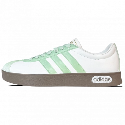 Adidas Neo VL Court 2.0 Non slip Lightweight Low top Skateboard Shoes Unisex White Green