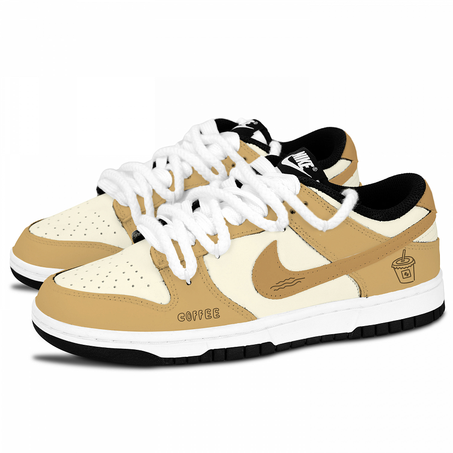 Nike Dunk Black White, Coffee Tale Abrasion Resistant Low top Skateboard Shoes Unisex Coffee купить в интернет-магазине Yoocart с быстрой доставкой по России.