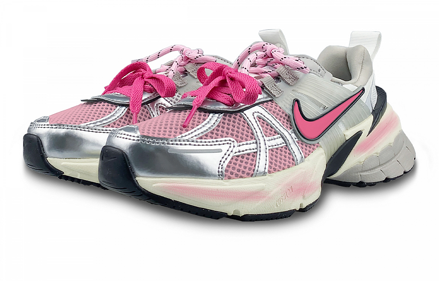 Nike V2K Run Breathable Low top Running Shoes Women's White Pink Silver купить в интернет-магазине Yoocart с быстрой доставкой по России.