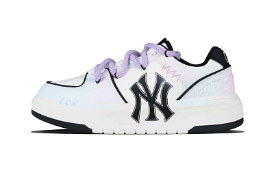 MLB Chunky Liner Misty Heartfelt Abrasion Resistant Low top Skateboard Shoes Unisex Blue Purple