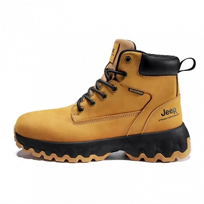 Jeep Short Outdoor Boots Men's Black Yellow