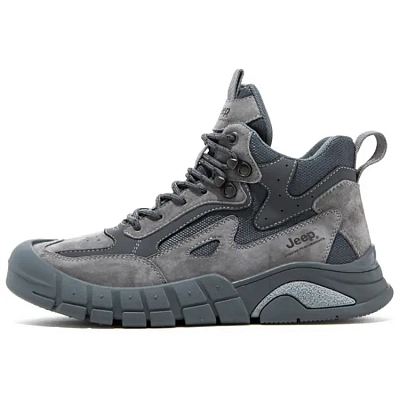 Jeep Breathable Crew Outdoor Boots Men's Gray