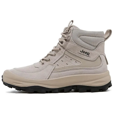 Jeep Cushioning Wear-Resistant High-Top Trekking Shoes Men's Sand