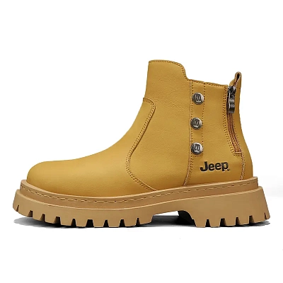 Jeep Classic Yellow Boots Short Mid Calf Martin Boot Men's