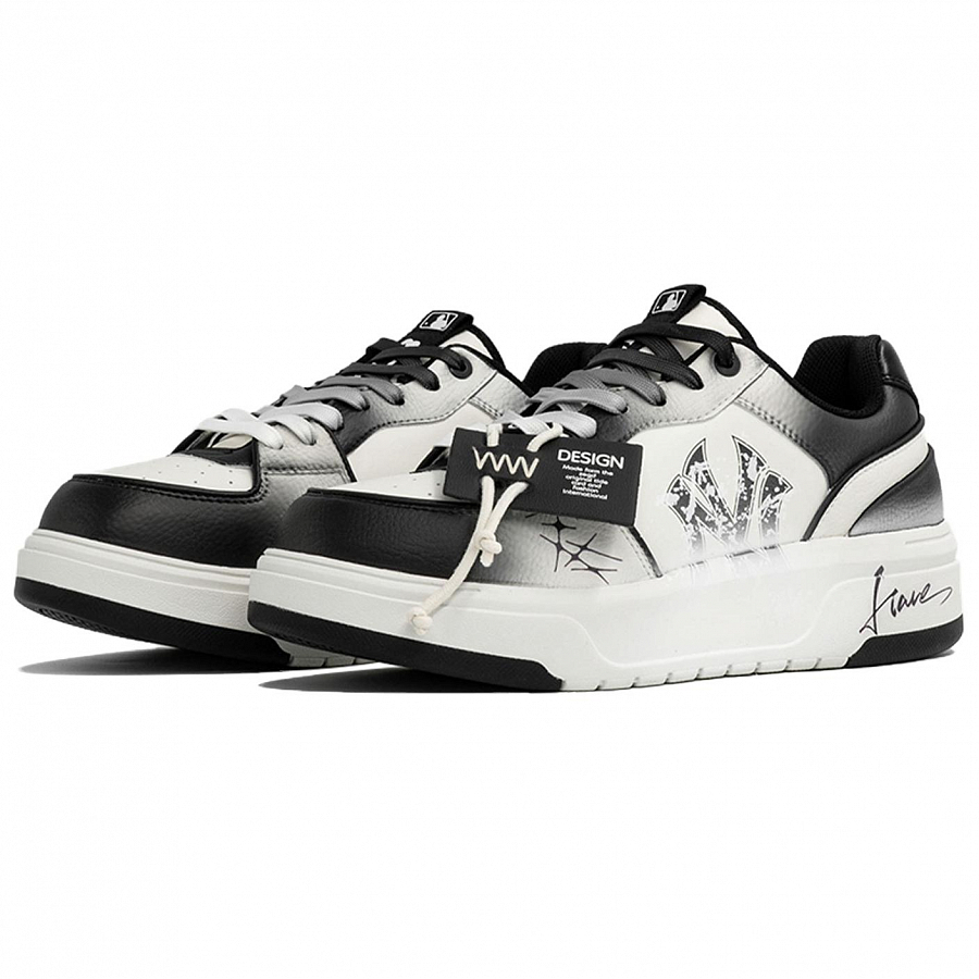 MLB Chunky Liner Wan Hua Nong, Ink Dyed, Shopping Bag Abrasion Resistant Low top Skateboard Shoes Unisex Black White купить в интернет-магазине Yoocart с быстрой доставкой по России.