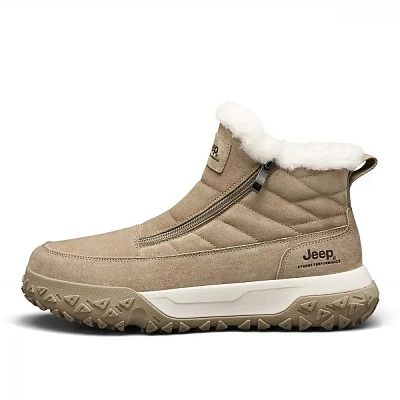 Jeep Warm Wear-Resistant Height Increasing Slip-Resistant Short Snow Boots Men's