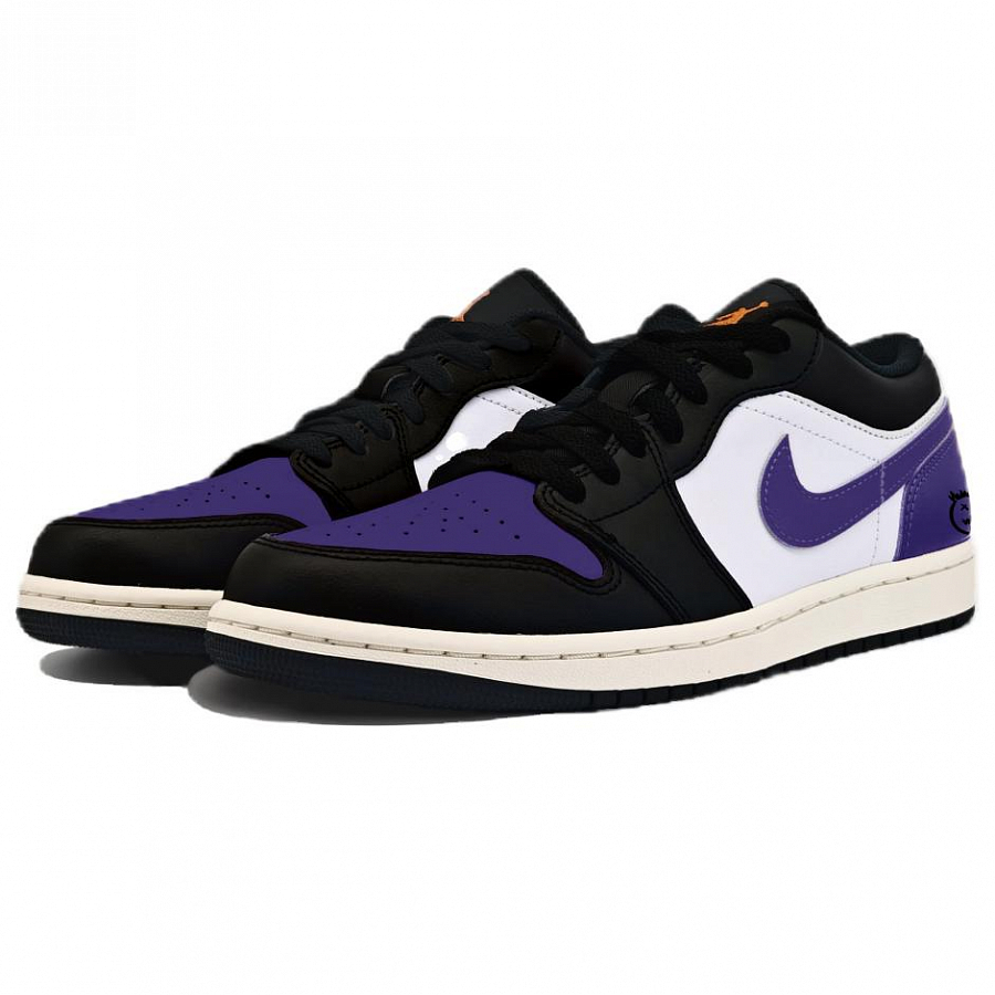 Jordan Air Jordan 1 Abrasion Resistant Vintage Basketball Shoes Unisex Purple Black купить в интернет-магазине Yoocart с быстрой доставкой по России.