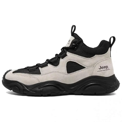 Jeep High Top Hiking Shoes Men's Black Sand