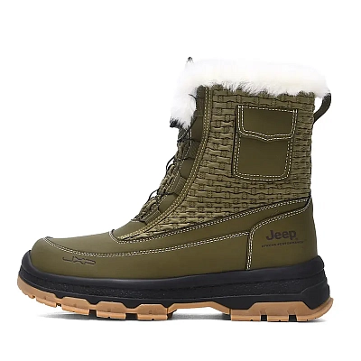 Jeep Short Snow Boots Unisex Army Green