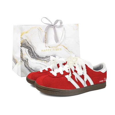 Adidas Originals Stadt Sicily Rubies Box Abrasion Resistant Low top German Army Trainers Women's Red
