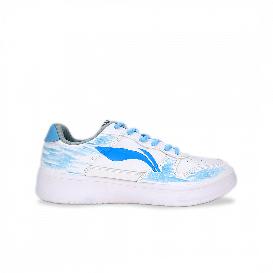 LiNing Pontoon Boats Wear resistant And Lightweight Low top Skateboard Shoes Men's White Blue купить в интернет-магазине Yoocart с быстрой доставкой по России.