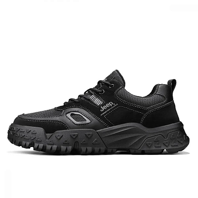 Jeep Low Top Outdoor Shoes Men's Black