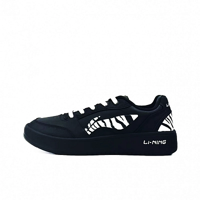 LiNing Yuanbao V3 Wear resistant And Lightweight Low top Skateboard Shoes Men's Black White