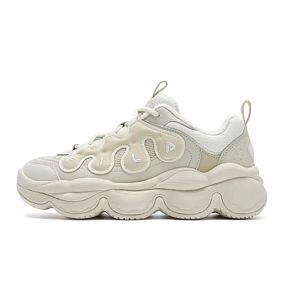 FILA PEASE WE Wear resistant And Lightweight Low top Casual Shoes Women's White Brown