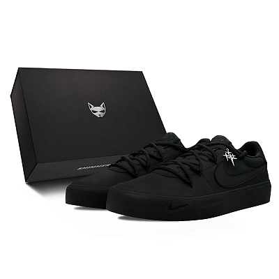 Nike Court Shot Midnight Phantom, Shimmery Cat Abrasion Resistant Balance Low top Skateboard Shoes Men's Black